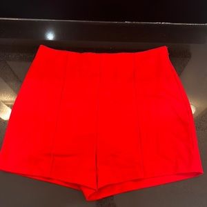 High Rise Red Shorts